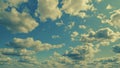 Convection In Atmosphere. Nature Blue Sky Clear Weather Background. White Clouds Background.