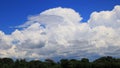 Timelapse of cumulo nimbus clouds in french countryside, France