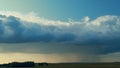 Dramatic Cloudy Rainy Sky. Movement Of Gloomy Clouds Across Sky. Threatening Rain. Royalty Free Stock Photo