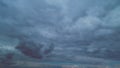 Gloomy Grey Clouds. Cumulus Clouds Moves In Sky. Dark Huge Cloud Sky Black Stormy Cloud.