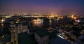 Timelapse high view of transportations in Chaopraya river at the afternoon