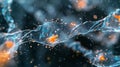 A timelapse image sequence of axonal transport demonstrating the rapid and coordinated movement of vesicles along the