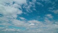 Layers Of Different Cloud Types With Blue Skies Cloudscape Background. Water Vapor Condense To Form Huge Cloud.