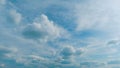 Light Cloudscape. Nature Landscape. Summer Blue Sky. Nature Weather Blue Sky With Clouds Moving In Opposite Direction. Royalty Free Stock Photo