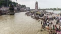 Timelapse main bathing ghat in haridwar, india