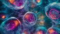 Timelapse microscopy showing the gradual shortening of telomeres in a single cell over multiple cell divisions