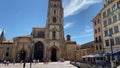 Timelapse Oviedo Cathedral Square in Asturias, Spain.