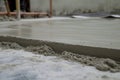 timelapse sequence of concrete floor setting