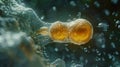 A timelapse sequence of a single cell from an elephant showing its marathon journey towards the egg cell. .