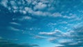 Sky at dusk and cirrocumulus clouds. Breathtaking landscape of phenomenal cirrocumulus clouds. Royalty Free Stock Photo