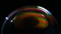 Timelapse soap bubble closeup on black background bursts