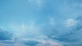 Summer Blue Sky. Bright Sun Light Ray Flare And Sunbeam Shining. B Roll Blue Sky And Gray Clouds Moving In Opposite Royalty Free Stock Photo