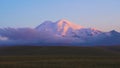 Timelapse sunset with clouds in the mountains Elbrus, Northern Caucasus, Russia. 4k UHD video