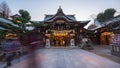 Timelapse video of Kushida Shrine day to night time lapse in Hakata, Japan