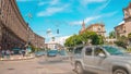 Timelapse view of the central part of Kyiv, Ukraine, called Khreschatyk