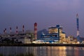 Timelapse view of the Mae Moh power plant in Lampang, Thailand on the evening