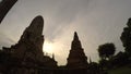 Timelapse of wat ratchaburana in ayutthaya heritage site thailand