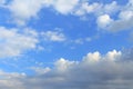 Timelapse white, blue, gray clouds Royalty Free Stock Photo