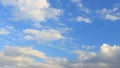 Timelapse white, blue, gray clouds Royalty Free Stock Photo