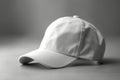 Timeless Appeal, Empty White Cap Mockup on Light Gray Background