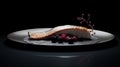 Timeless Artistry: Volumetric Lighting Salmon Plate With Berries