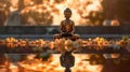 Child Buddha in Sunset\'s Embrace