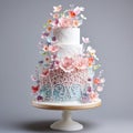 Timeless Beauty: Classic Multi-tiered Cake Masterpiece