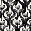 Timeless beauty, damask seamless pattern design