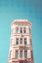 timeless beauty of an old building against the backdrop of a clear blue sky. Royalty Free Stock Photo