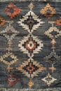 the timeless beauty of a vintage Scandinavian Swedish kilim rug from a top-down view