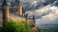 Timeless Castle.Capture the timeless allure of Edinburgh. Generative Ai Royalty Free Stock Photo