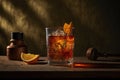 A Timeless Classic: The Old Fashioned Cocktail, Generative AI Royalty Free Stock Photo