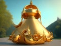 Timeless Elegance: Evolved Big Golden Bell Artwork