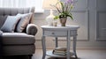 Timeless Elegance: Grey End Table With Lively Interiors