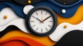 Timeless elegance, a striking black clock face in modern minimalist design for precise timekeeping