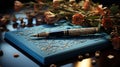 Timeless Elegance: Vintage Fountain Pen on Aged Paper
