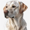 Timeless Elegance White Background Labrador Retriever