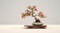 Timeless Grace 3d Rendered Bonsai Image With Subtle Ink Application