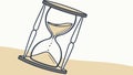 Timeless Hourglass Outline, Representing Past, Present Future, vector design Generative AI Royalty Free Stock Photo