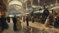 Timeless Journey: Orient Express at Istanbul Central Station, 1890