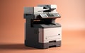 Timeless Photocopier Machine on White -Generative Ai