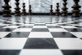 Timeless style, checkerboard marble floor graced with black and white Royalty Free Stock Photo