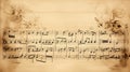Timeless Symphony: Sepia Melody Unveiled on Antique Parchment