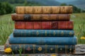 Timeless Treasures: Exploring the Charm of Old Leather Bound Books Royalty Free Stock Photo