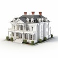 Timeless White Victorian House: 3d Home Colonial Design