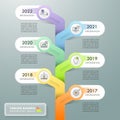 Timeline business concept infographic template, can be used for workflow layout, diagram, number options, timeline or milestones