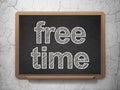 Timeline concept: Free Time on chalkboard background Royalty Free Stock Photo