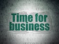 Timeline concept: Time for Business on Digital Data Paper background Royalty Free Stock Photo