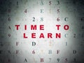 Timeline concept: Time to Learn on Digital Data Paper background Royalty Free Stock Photo
