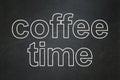 Timeline concept: Coffee Time on chalkboard background Royalty Free Stock Photo